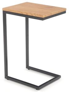 Přístavný stolek DAIMON dub zlatý/černá