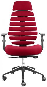 MERCURY kancelářská židle FISH BONES PDH černý plast, 26-68 červená, 3D područky