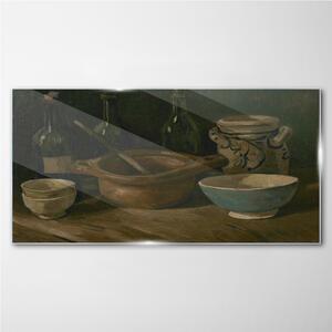 Obraz na skle Obraz na skle Keramika láhev van Gogh