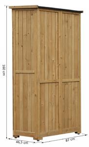 Goleto Dřevěná zahradní skříň | 87 x 46,5 x 160 cm