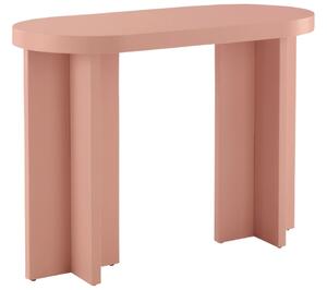 Jotex Růžový lakovaný psací stůl CRUZ MINI 100 x 50 cm
