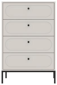 KOMODA, černá, kašmírová, 75,9/115,5/40 cm MID.YOU - Šuplíkové komody, Online Only