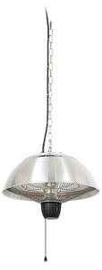 Terasový ohřívač Theriona, stříbrný, Ø 42 cm, IP24 – Lucande Lucande, Theriona, Metalická, Hliník, Moderní