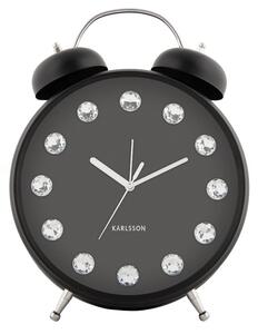 Designové stolní hodiny - budík 6019BK Karlsson 30cm