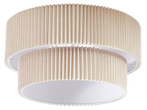 Stropní lampa Lindby, Tazia, stmívatelné, Béžová, Obývací pokoj, Tkanina / Textil