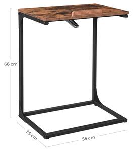 Přístavný stolek EVORA IV černá/hnědá