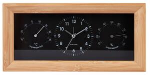 Nástěnné-stolní hodiny s teploměrem a vlhkoměrem 5925BK Karlsson 26cm