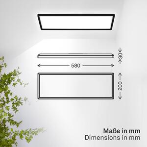 B.K. Licht LED panel Shallow on/off, 58 x 20 cm, černý, 840 Backlight, Černá, Pracovna / kancelář, Plast