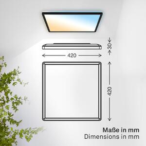 B.K. Licht LED panel Shallow s dálkovým ovládáním 42 x cm, černý, podsvícení, stmívatelný, Černá, Pracovna / kancelář, Plast