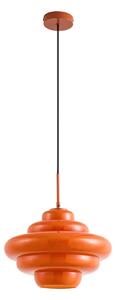 Závěsná svítidlo Lucande, Leilani, stmívatelné, Oranžová, Obývací pokoj, Sklo, Design