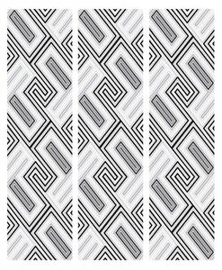 Paraván černobílá abstrakce hodnota: 135x172