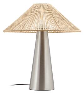 Stolní lampa Lucande, Stephane, Béžová, Obývací pokoj, Tkanina / Textil, Moderní