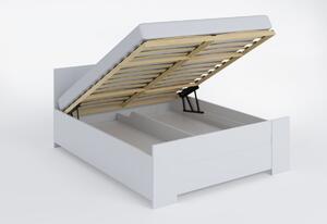 Manželská postel BONY + rošt, 160x200, bílá + pěnová matrace DE LUX 14 cm