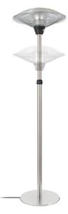 Terasový ohřívač Solfire, stříbrný, výška 200 cm, IP44 – Lucande Lucande, Solfire, Metalická, Hliník, Moderní