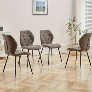 Sada jídelních židlí - Židle - Designové židle - Židle s látkovým potahem - Sedací nábytek - Tmavě šedá barva