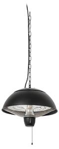 Terasový ohřívač Theriona, černý, Ø 42 cm, IP24 – Lucande Lucande, Theriona, Černá, Hliník, Moderní