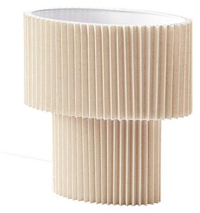 Stolní lampa Lindby, Tazia, Béžová, Obývací pokoj, Tkanina / Textil