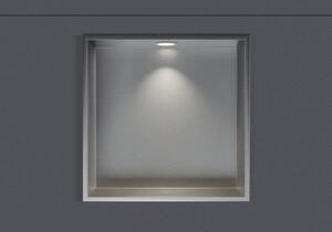Nerezová nástěnná nika NT203010X s LED reflektorem - 20 x 30 x 10 cm (v x š x h) - Možnost volby barvy