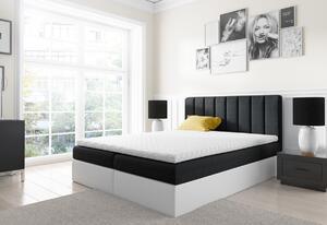 Čalouněná postel VIOLETA + topper, 120x200, inari 100/bílá eko