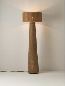 Ručně vyrobená designová stojací lampa z ratanu Paolo