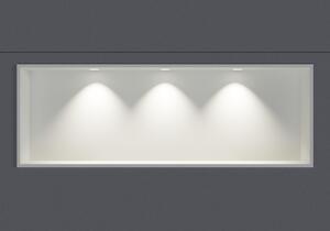 Nerezová nástěnná nika NT309010X s LED reflektorem - 30 x 90 x 10 cm (v x š x h) - možnost volby barvy