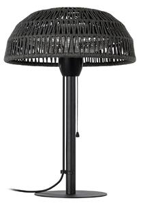 Stolní terasový ohřívač Calenza, černý, výška 70 cm, 1 500 W, hliník – Lucande Lucande, Calenza, Černá, Kov, Moderní
