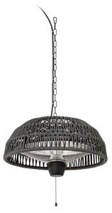 Terasový ohřívač Calenza, černý, Ø 50 cm, 1 500 W, hliník – Lucande Lucande, Calenza, Černá, Kov, Moderní