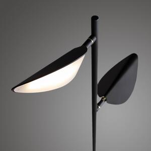 Černá kovová stojací lampa Kave Home Veleira 150 cm