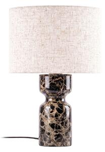 Stolní lampa Lucande, Marcella, Béžová, Obývací pokoj, Tkanina / Textil, Moderní
