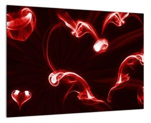 Abstraktní obraz - červené srdce