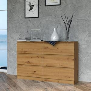 Komoda, pedsí do lonice, atní skí, píborník, vysoká deska se 6 zásuvkami, íka 120 cm výka 75 | Artisan