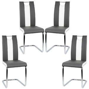 Jídelní židle - sada 4 kusů - jídelní set - designové židle - židle z umělé kůže - židle bez područek