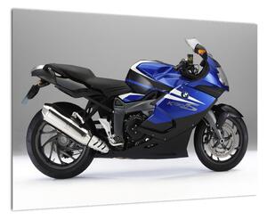 Obraz modrého motocyklu