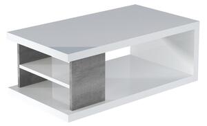 Konferenční stolek LUKE, 110x41x60, bílá/beton