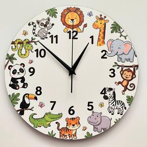 Dětské nástěnné hodiny se zvířátky | TIKARI: 30 cm 4797-115355 HLC91090