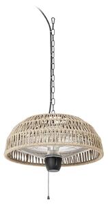 Terasový ohřívač Calenza, béžový, Ø 50 cm, 1 500 W, hliník – Lucande Lucande, Calenza, Béžová, Kov, Moderní