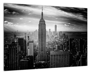 Černobílý obraz města - New York