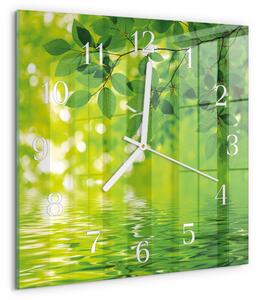 Skleněné hodiny Listy zskb-30x30-00082310