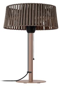 Stolní terasový ohřívač Pyravo, hnědý, hliník, výška 70 cm, IP44 – Lucande Lucande, Pyravo, Hnědá / Rezavá, Kov, Moderní