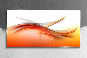 Obraz na skle Obraz na skle Abstrakce oranžové vlny