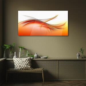 Obraz na skle Obraz na skle Abstrakce oranžové vlny