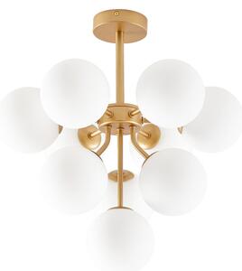 Stropní lampa Lucande, Peyton, stmívatelné, Bílá, Obývací pokoj, Sklo, Design