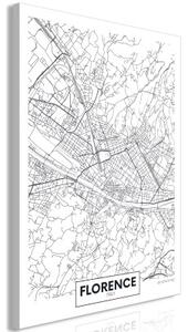 Obraz - Florence Map (1 Part) Vertical