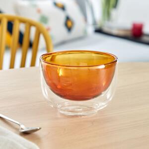 Oranžová skleněná miska Kave Home Braulia 12,7 cm