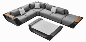 Zahradní 5 místná rohová souprava ONDA BLACK GREY Exteriér | Zahradní sedací sestavy