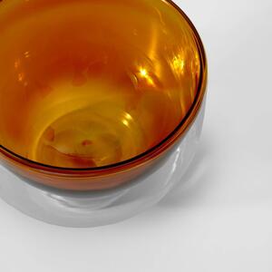 Oranžová skleněná miska Kave Home Braulia 12,7 cm
