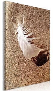 Obraz - Feather on the Sand (1 Part) Vertical