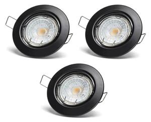Aigostar - SADA 3x LED Podhledové svítidlo 1xGU10/4,5W/230V 3000K černá