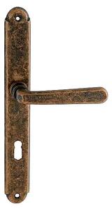 Dveřní kování MP NI - ALT WIEN Štít (OBA - Antik bronz), klika-klika, Otvor pro obyčejný klíč BB, MP OBA (antik bronz), 72 mm