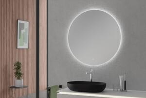 LED osvětlené zrcadlo 2712-2.0 s vyhříváním zrcadla a nastavením teplého/studeného světla - kulaté Ø 80 cm